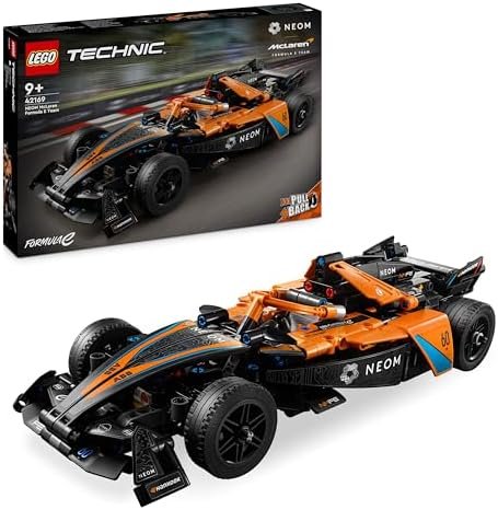 LEGO Technic NEOM McLaren Formula E Race Car Toy for Children from 9 Years, Boys and Girls, Car Building Set with Retro-Friction, Children's Room Decoration, Gift Idea 42169