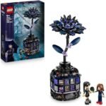 LEGO Wednesday The Black Dahlia - Artificial Flower Building Toy - Opening Model - Decoration - 2 Mini Dolls & Accessories - Gift for Girl, Boy & TV Series Fans 76784