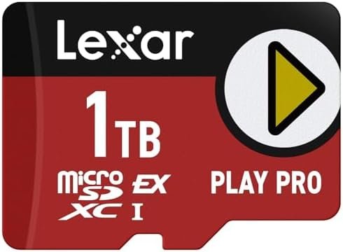 Lexar microSDXC Express Play Pro UHS-I C10 U3 V30 A2 Full HD 4K Video Up to 900MB/s Read for Nintendo-Switch 2, ASUS ROG Ally, Steam Deck, Gaming Devices (LMSXPS0001T-BNNNU)