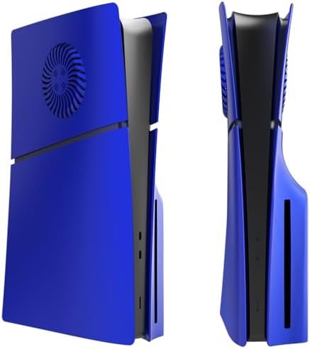 LiLiTok P5 Slim Protective Faceplates Case, Cooling Plate Shell Vented Skin Case Skin Cover for PS5 Slim Accessories 2023 Console Faceplates (Disc Edition Red)