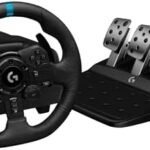 Logitech G G923 Racing Steering Wheel and Pedals, TRUEFORCE Force Feedback, Pressure Sensitive Pedals, Dual Clutch, Launch Control, Traditional Design, for PS5, PS4, PC and Mac - Black