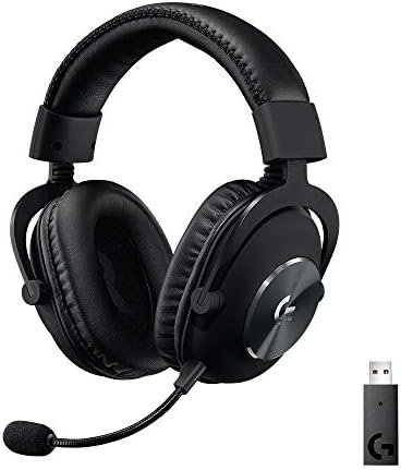 Logitech G PRO X LIGHTSPEED Wireless Gaming Headset with Blue VOICE Mic Filter Technology, PRO-G 50mm Transducers, DTS Headphone: X 2.0, 20 Hours Battery, PC, PS5, PS4, Switch - Black