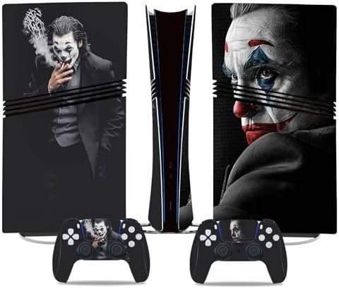 MaD Vision PlayStation 5 (PS5) Pro Extra Heavy Duty Skins Kit | Console Vinyl Sticker Set & 2 Controllers - For Joker Design
