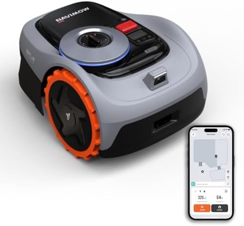 Navimow i105E Wireless Robot Lawn Mower Peripheral, Recommended 500m², Max. 600m², RTK+Vision Lawn Mower Robot Lawn, AI Mapping Automatic, Virtual Limit, Multizone Management