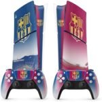 PS5 Foot Sticker for PS 5 Foot, Console and Controller, Slim Digital Edition, Skin Barcelona PS 5 (2 Controllers)