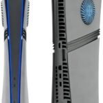 PS5 Pro Digital Edition Shockproof Front Plates - Matte ABS Hard Replacement Plates with Cooling Vents, Dustproof and Anti-Scratch Panels (for Digital Console