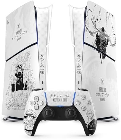 PS5 Slim Gear 1 Sticker, PS5 Manga, Console and Controller, Slim Digital Edition, Skin Gear 1 PS 5 (1 Controller)
