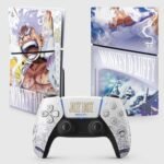 PS5 Slim Gear 5 Sticker, Playstation 5 Manga, Console and Controller, Slim Edition Disc, Skin Gear 5 PS5 (1 Controller)