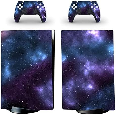 PS5 Sticker - Skin Protector Film for Sony PS5 Console + 2 DualShock Controllers (0020 PS 5 - Digital Edition)