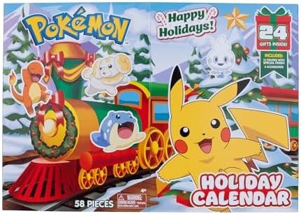 Pokémon Advent Calendar - Includes 16 2-inch battle figures with special finish and eight unique accessories