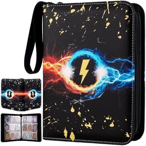 Pokemon Card Binder 900 Cards 50 Pages, Waterproof Zipper Album Collectible Card