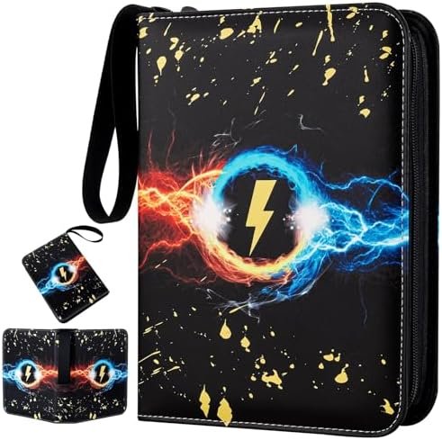 Pokemon Card Binder, Collectible Card Album, Capacity 55 Pages of 440 Cards, Waterproof Zipper Book Storage Card Storage
