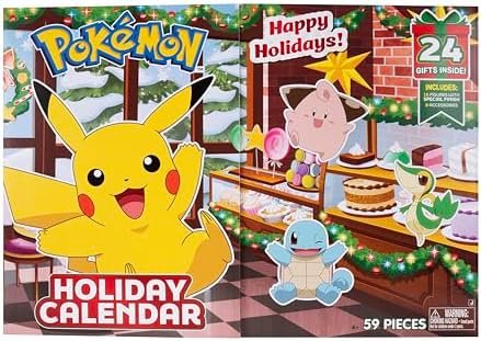 Pokémon Pokémon Advent Calendar 2025 - Includes 16 2-inch battle figures with a special finish and 8 unique accessories