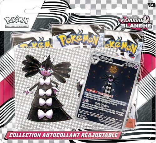 Pokémon TCG: Scarlet & Purple Readjustable Sticker Collection - White Flame - Sidérella (1 Shiny Promo Card and 3 Boosters)