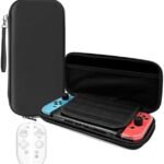 Protective Case for Nintendo Switch 2 Case, Nintendo Switch 2 Accessories Case + 2 Clips for Thumbs, Travel Protection and Storage for Charger, Shockproof, Anti-Collision