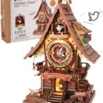 ROKR LC901C 3D Cuckoo Clock Cuckoo Clock Wooden Building Model Kits, Craft Gifts and Decoration for Adults, Cuckoo Clock Multicolour