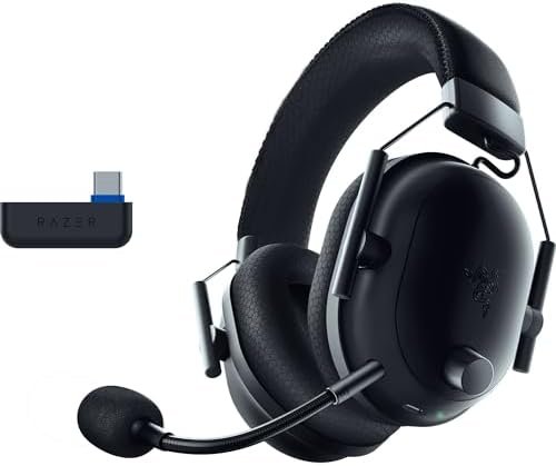 Razer Blackshark V2 Pro (PlayStation) - Wireless E-Sport Headset for PlayStation 5 (Triforce 50mm Driver, HyperSpeed Wireless, FPS Audio Profile, Detachable HyperClear Microphone) Black