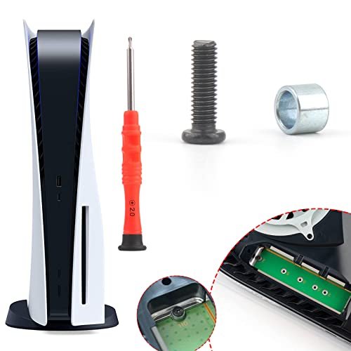 Screw and Nut SSD Replacement for Sony Playstation 5 PS5 Console Solid State Drive Repair Accessories with Screwdriver