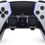 Sony, Manette DualSense Edge Officielle pour PS5 et PC, Sans Fil, Commandes Ultra-Personnalisables + Profils Interchangeables + Confort Amélioré, Boîte de Transport Incluse, Couleur : Blanche et Noire