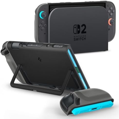 Spigen Nano Pop Case Compatible with Nintendo Switch 2 2025 Case with Stand - Sesame Black