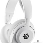 SteelSeries Arctis Nova 5 Wireless Gaming Headset - Magnetic Neodymium Speakers - Over 100 Audio Profiles - 60h Battery - 2.4GHz or BT - ClearCast Gen 2.X Mic - PC, PS5, Switch 2, Mobile - White