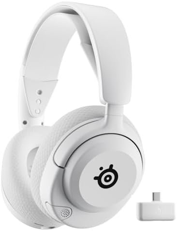 SteelSeries Arctis Nova 5 Wireless Gaming Headset - Magnetic Neodymium Speakers - Over 100 Audio Profiles - 60h Battery - 2.4GHz or BT - ClearCast Gen 2.X Mic - PC, PS5, Switch 2, Mobile - White