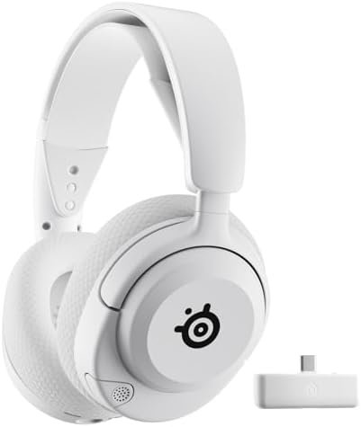 SteelSeries Arctis Nova 5X Wireless Gaming Headset - Magnetic Neodymium Speakers - Over 100 Audio Profiles - 60h Battery - 2.4GHz or BT- Micro ClearCast Gen 2.X - Xbox, PC, PS5, Switch 2 - White