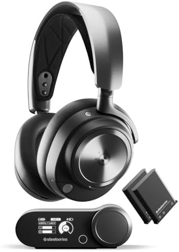 SteelSeries Arctis Nova Pro Wireless Multi-System Gaming Headset - Magnetic Neodymium Speakers - ANC - Unlimited Battery Life - ClearCast Gen 2 Mic - PC, PS5, PS4, Switch, Mobile