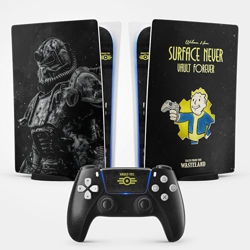 Sticker for PS5 Vault, Sticker for PS5, Console and Controller, Digital Standard Edition, Wasteland PS 5 Skin (1 Controller)