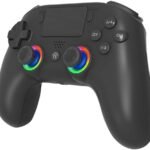 Subsonic – Manette pour PS5 sans fil avec palettes et Leds programmables fonction vibration et tactile – Manette PS5 Noir