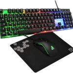THE G-LAB - Yttrium Combo - Azerty RGB Gaming Pack, 105 Keys Gamer Keyboard and 19 Anti-ghosting Keys - 2400 Dpi Gamer Mouse - Gaming Mouse Pad - Pc Ps4 PS5 - New