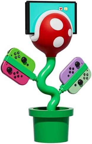 TV Dock Switch Compatible with Nintendo Joypad/OLED/Switch, 3 in 1 Piranha Dock Switch with HDMI 4K 30Hz/USB 2.0/USB-C PD Fast Charging, Plantdock with LED Indicator, Red