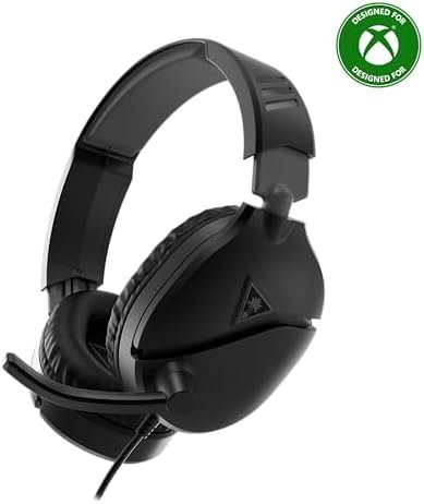 Turtle Beach Recon 70 Xbox Black Cross-Platform Gaming Headset for Xbox Series X, Xbox Series S and Xbox One, PS5, PS4, PS4 Pro, PC and Mobile Devices with 3.5mm Plug