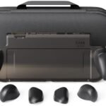 by Skull & Co. GripCase Bundle for Nintendo Switch 2: Dockable Soft Protective Case with Replaceable Grips [to fit All Hands Sizes], with Hard Shell Huge Storage Carrying Case, Black