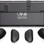 by Skull & Co. NeoGrip for Nintendo Switch 2: an Ergonomic Grip Hard Shell Handheld Case with Replaceable Grips [to fit All Hands Sizes] [No Carrying Case] - Black
