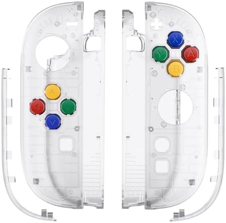 eXtremeRate For Switch 2 Accessories Replacement Shell + ABXY Buttons for Nintendo Switch Joycon 2 with Tools -Transparent