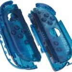 eXtremeRate Switch 2 Joycon Case with Full Replacement Buttons DIY and Tool, Joycon 2 Case for Nintendo Switch 2 Accessories-Blue Transparent
