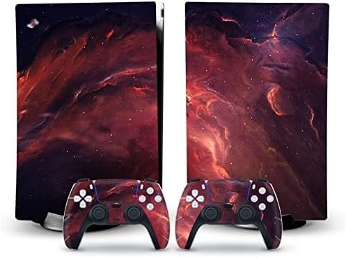 Peau Décalcomanie Console pour PS 5 Édition Disque 2 Contrôleurs Enveloppes Couverture Vinyle Version Disque pour PS5 09789 sans Bulles sans Mousse Anti-Rayures