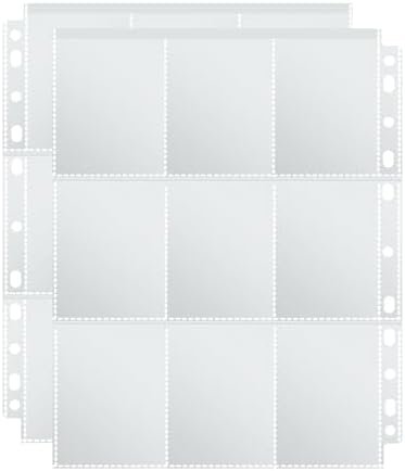 Card Sleeves, Double Page Card Protector, 11 Holes, Transparent Card Game Card Holder Set, Trading Card Accessories (Transparent, 40 Sheets 720 Pockets)
