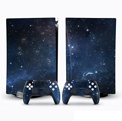 Peau Décalcomanie Console pour PS 5 Édition Disque 2 Contrôleurs Enveloppes Couverture Vinyle Version Disque pour PS5 99527 sans Bulles sans Mousse Anti-Rayures
