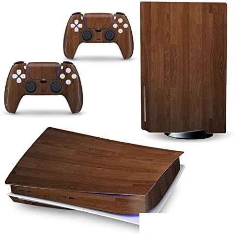 Peau Décalcomanie Console pour PS 5 Édition Disque 2 Contrôleurs Enveloppes Couverture Vinyle Version Disque pour PS5 44895 sans Bulles sans Mousse Anti-Rayures