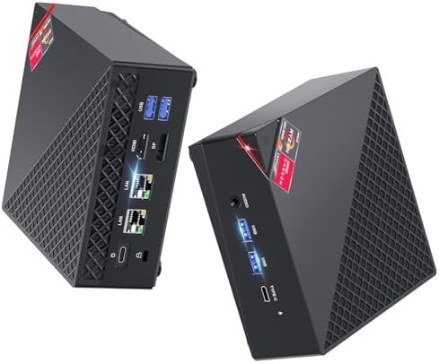 ACEMAGICIAN AM06PRO Mini PC, AMD Ryzen 7 5825U (8C/16T, Up to 4.5GHz) Mini PC Gamer, 32GB DDR4 512GB M.2 SSD Mini Computer with Type-C | 4K UHD | Dual LAN | WiFi 6 | BT5.2