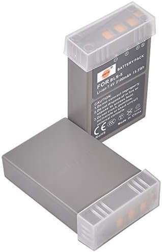 DSTE 2x BLS-5 Replacement Li-ion Battery for Olympus PS-BLS5, Om-D E-M10, Pen E-PL2, E-PL5, E-PL6, E-PM2, Stylus 1