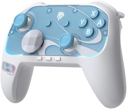 EasySMX Controller for Switch 2/Switch with Interchangeable Magnetic Cover, Wireless PC Controller with Alarm Clock/TMR Function/Joystick/RGB/Turbo, S10 Mobile Controller for Switch 2/PC/Android/iOS