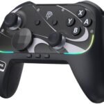 EasySMX Switch2/Switch Controller, Wireless PC Controller with Magnetic Cover/Wake Up/Vibration Function, HD/NFC/RGB/Gyroscope, S10 Smartphone Controller for Switch 2/Switch/PC/Android/iOS, Black