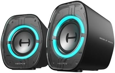 Edifier G1000 II Desktop Gamer PC Speaker: 2.5" Wide Band Speaker and Enhanced Bass, Dynamic RGB, Game/Music/Movie Modes, Bluetooth/USB-C/AUX, Speakers for PC, PS5, Switch - Black