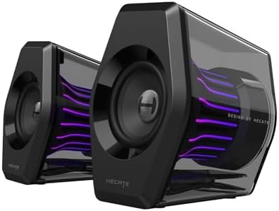 Edifier G2000 Pro-Gaming 2.0 (Peak 64W) Speakers with 270° TempoFlow RGB Lighting, 7.1 Virtual Surround Sound-Bluetooth 5.4/USB-C/AUX-Compatible PC, PS5, Xbox, Mobile Gamer Speakers - Black