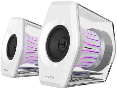 Edifier G2000 Pro-Speakers PC Gaming 2.0 (Peak 64W) with TempoFlow 270° RGB Lighting, 7.1 Virtual Surround Sound-Bluetooth 5.4/USB-C/AUX-Compatible PC, PS5, Xbox, Mobile Gamer Speakers-White