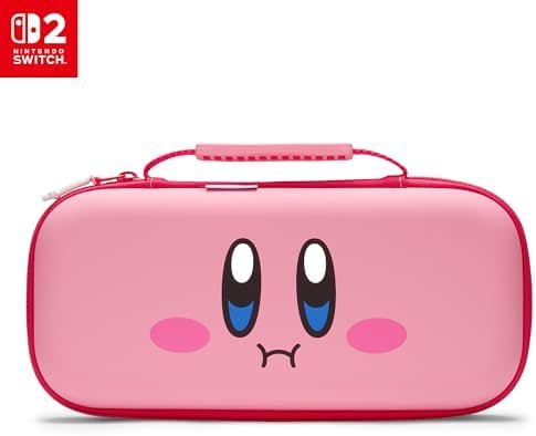 Étui PowerA pour Nintendo Switch 2 - Kirby Mouthful Mode, sous licence officielle, rangement et protection, jusqu'à 9 cartes de jeu et 2 microSD, support de jeu intégré