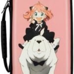 Konix Spy x Family Housse de protection et transport console Nintendo Switch 2 - Rangement accessoires et jeux - Motif Anya et Bond Forger - Rose